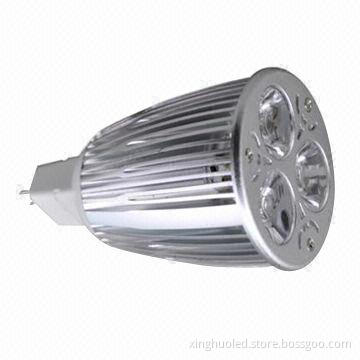 3*3W MR16 2-pin 12V LED Spot Light with 12V DC/AC, Adopts 45mil Bridgelux LEDs Light Source